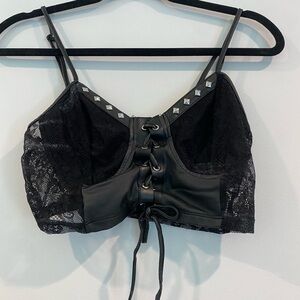 Fake leather going out top